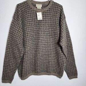 St. John's Bay Cotton Crew Neck Knitted Pull Over Sweater Size Large